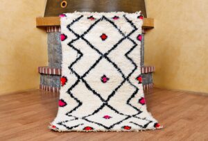 Custom checkered moroccan carpet.