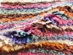 Vintage Moroccan Wool Rug – Handmade Berber Area Rug, Multicolor Striped – detail view 4